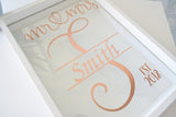 Couple's Monogram Personalised Frame Keepsake