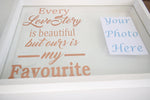 Love Quote Photo Frame Personalised Colours