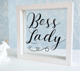 Boss Lady Floating Glass Frame