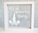 It's A Unicorn Thing Floating Glass Frame