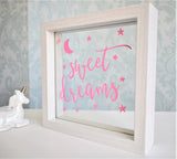 Sweet Dreams Quote Frame