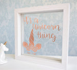 It's A Unicorn Thing Floating Glass Frame